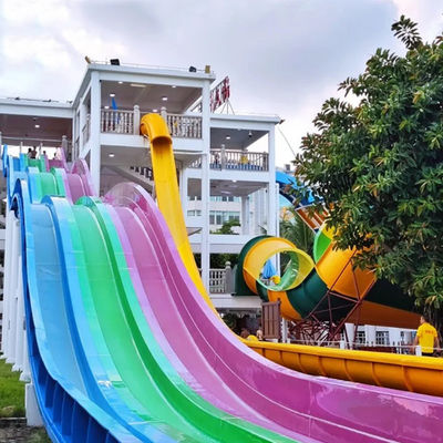 Hot Dip Galvanizing Rainbow Water Slide For Water Amusement Parks And Holiday Resorts
