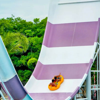 Parque acuático comercial al aire libre Piscina paseos en fibra de vidrio tobogán