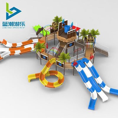 Équipement de parc aquatique de nouveau style Glissière en fibre de verre Jeux aquatiques pour enfants