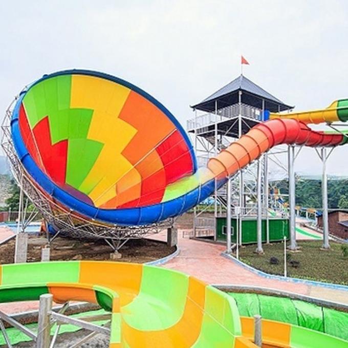 Big Water Amusement Park Fiberglass Speaker Water Slide for Adult 3