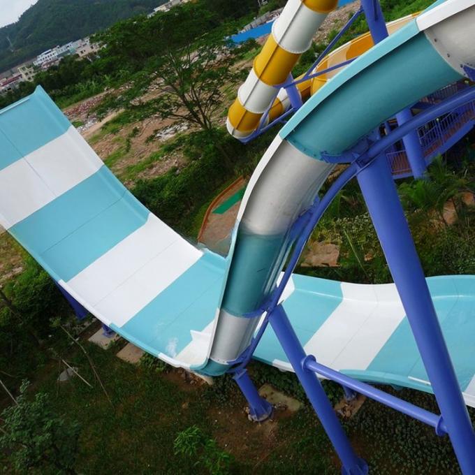                 Skin Raft Fiberglass Boomerango Water Park Slide for Adult              3