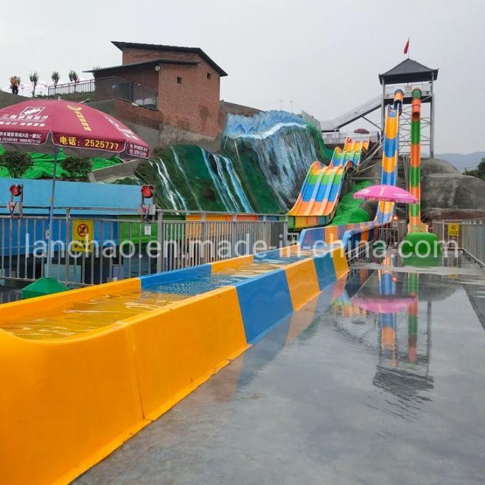 Fiberglass Water Park Speed Water Slides Colorful Design 180 Guests/Hr 0