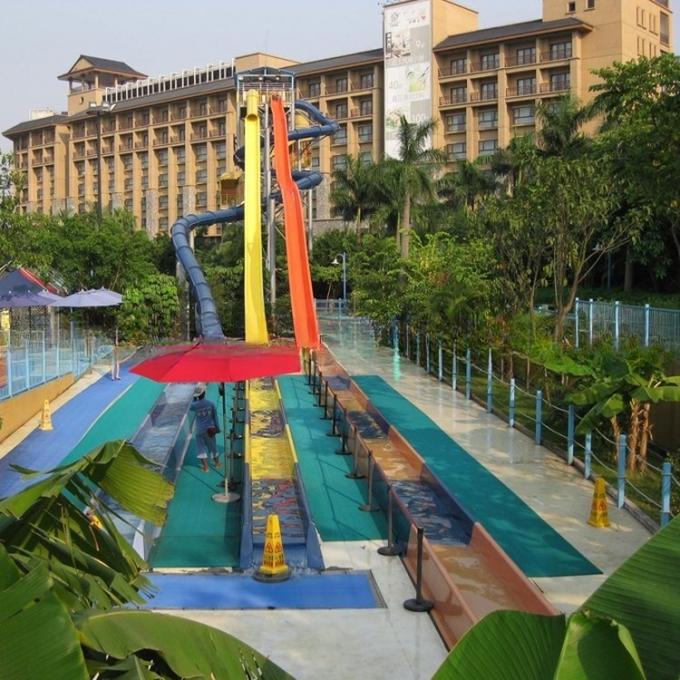 Fiberglass Water Park Speed Water Slides Colorful Design 180 Guests/Hr 2