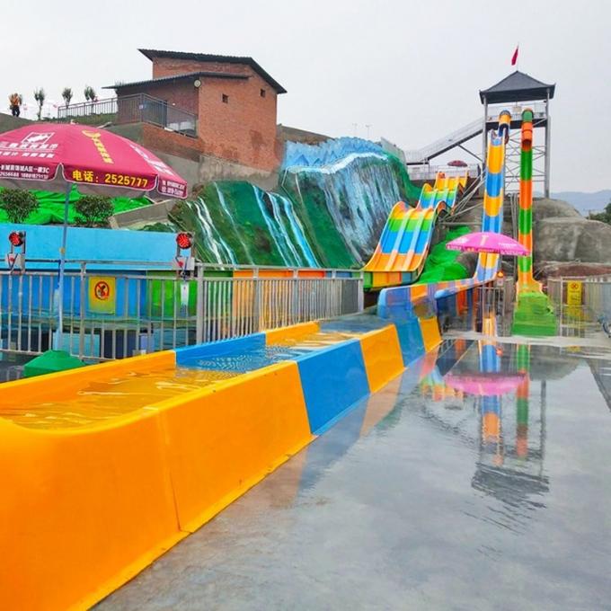 Height 8m Crazy Surfer Water Slide High Speed Thrilling Water Slides Comfortable 0