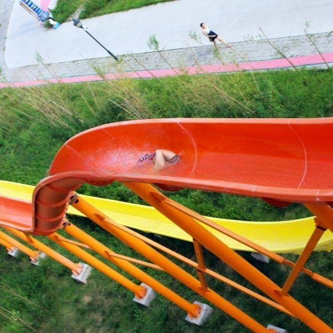 Height 8m Crazy Surfer Water Slide High Speed Thrilling Water Slides Comfortable 3
