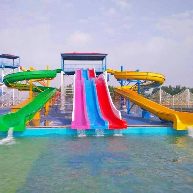 Swimming Pool Speed Water Slides Fiberglass Environmental Friendly  2