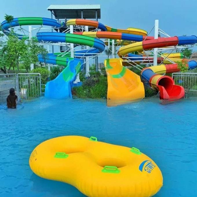 Large Scale Open And Closed Water Slide 95m Length Fade Resistant 0