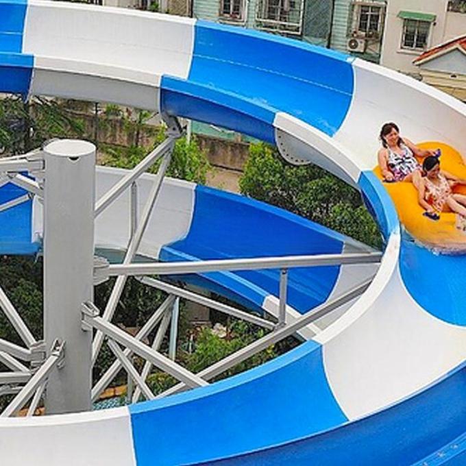 Large Scale Open And Closed Water Slide 95m Length Fade Resistant 2
