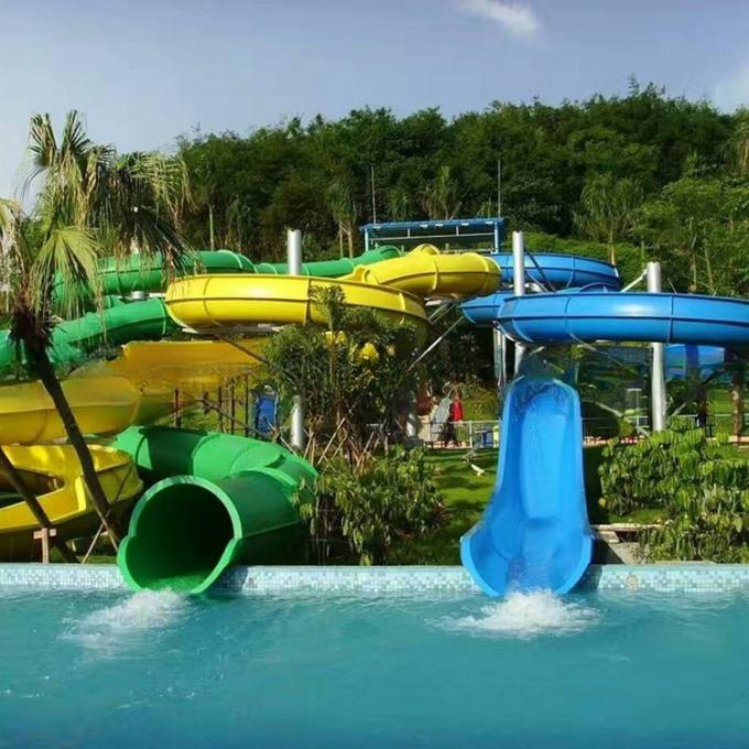 Large Scale Open And Closed Water Slide 95m Length Fade Resistant 3