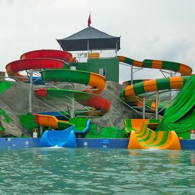 Customized Spiral Water Slide Tube Adult Water Slide Weather Resistance 0