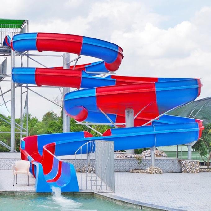 Colorful Open Body Amusement Park Water Slide Swirly Water Slide Anti UV 2
