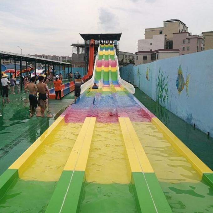 Amusement Park Rainbow Water Slide Fiberglass Pool Slide 8m UV Resistant 0