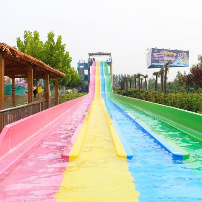 Amusement Park Rainbow Water Slide Fiberglass Pool Slide 8m UV Resistant 3