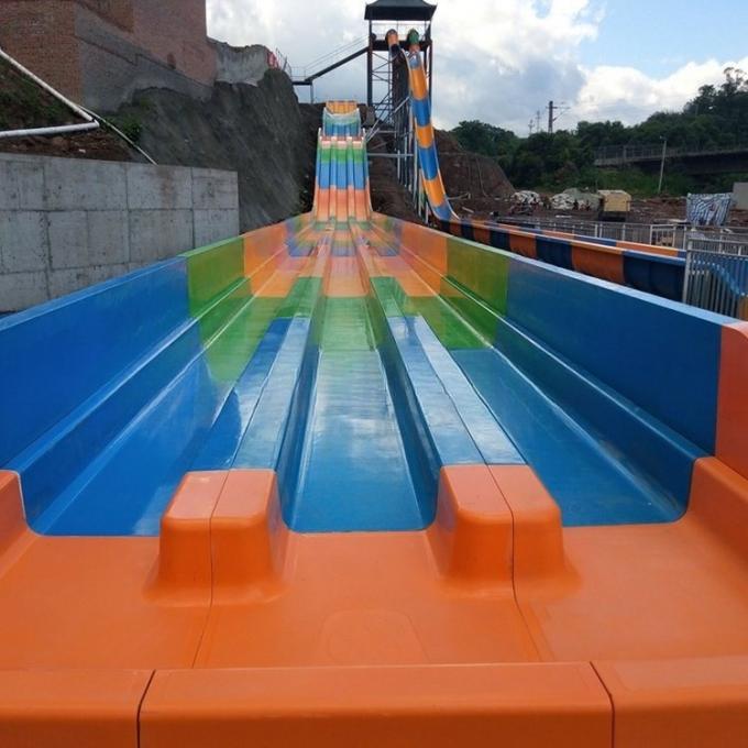 Family Friendly Rainbow Water Slide Aquatic Slide For Recreation Park 0