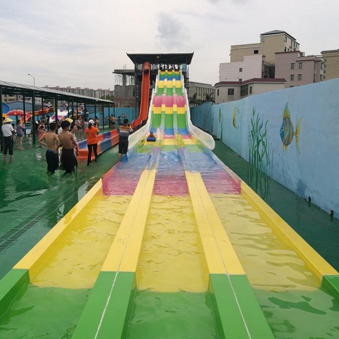 Family Friendly Rainbow Water Slide Aquatic Slide For Recreation Park 1