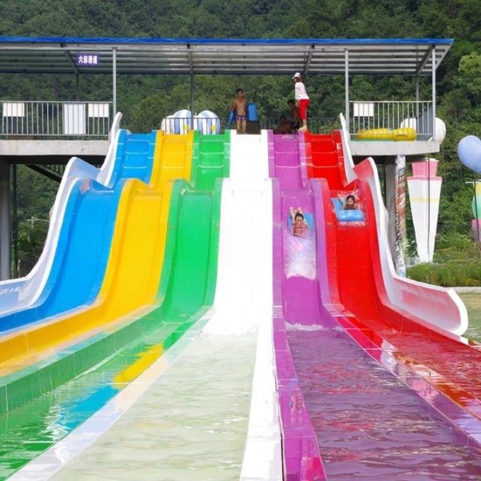 Length 65m/Lane Water Racing Slide Multi Lanes Low Maintenance 0