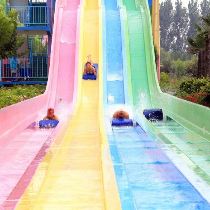 Length 65m/Lane Water Racing Slide Multi Lanes Low Maintenance 3