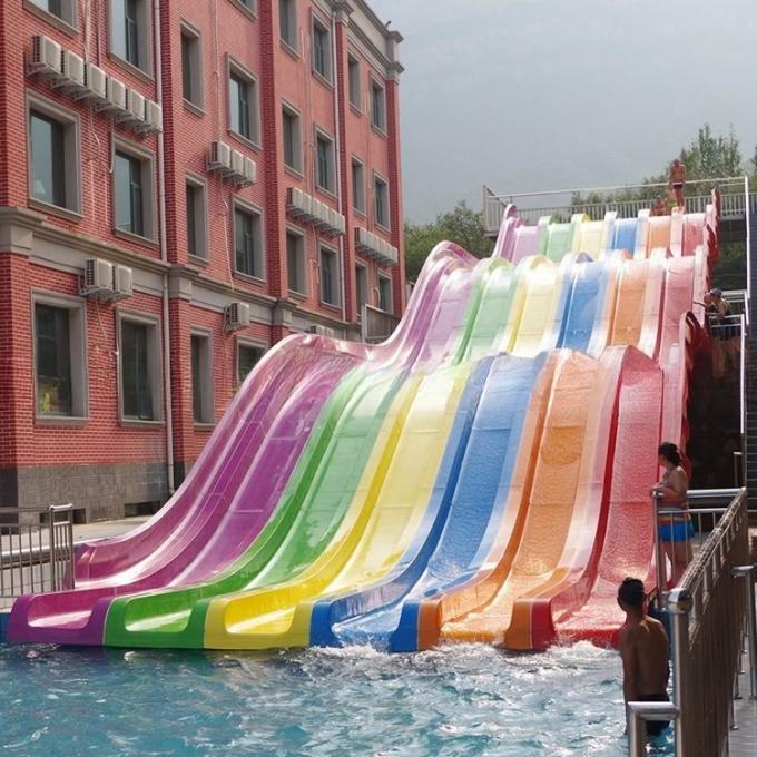 Anti Static Rainbow Colorful Water Slide For Adult With SGS Certification 0