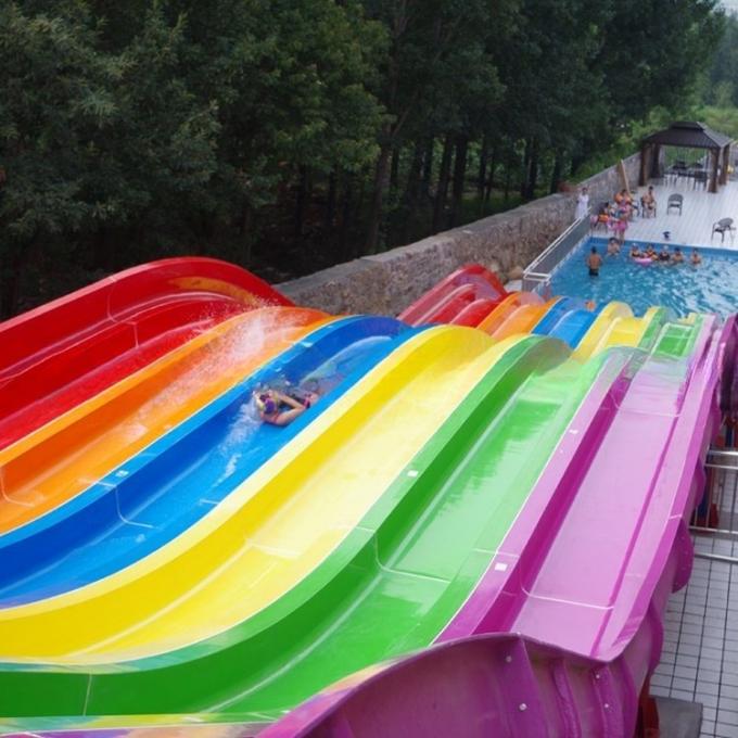 Anti Static Rainbow Colorful Water Slide For Adult With SGS Certification 2