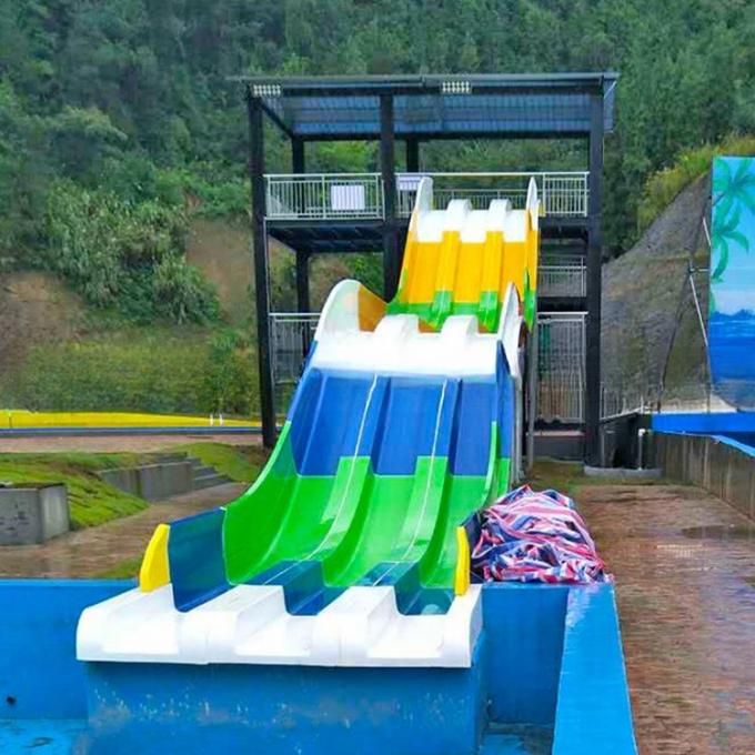 Colorful Design Fiberglass Rainbow Water Slide Equipment Racing For  Pool 3