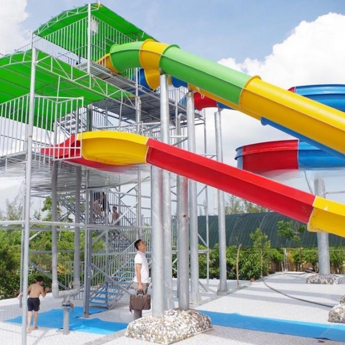 Length 28m Family Fun Water Slide Wide Water Slide Customizable 1