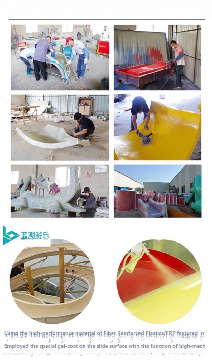 Colorful Fiberglass Water Tube Slide For Kids Park Playground Humanization Design 6