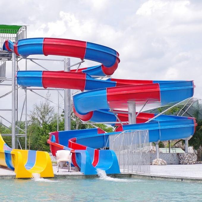 Comfortable Outside Water Slides Fiberglass Waterslides Holiday Resort Combined 0
