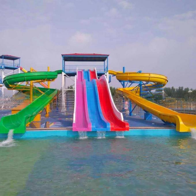 Height  4m 8m Rafting Water Slide Rainbow Water Slide Environmental Friendly 3