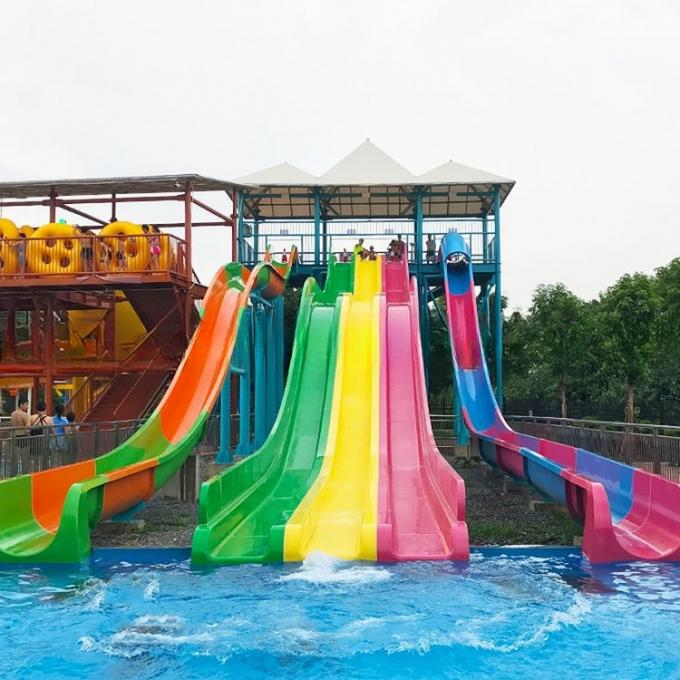 Customization Freefall Water Slide Double Lane Water Slide For Theme Aqua Park 3