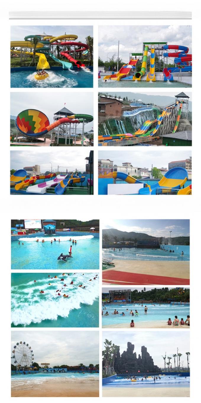 Fiberglass Water World Wave Pool Equipment Colourful Design High Durability 9