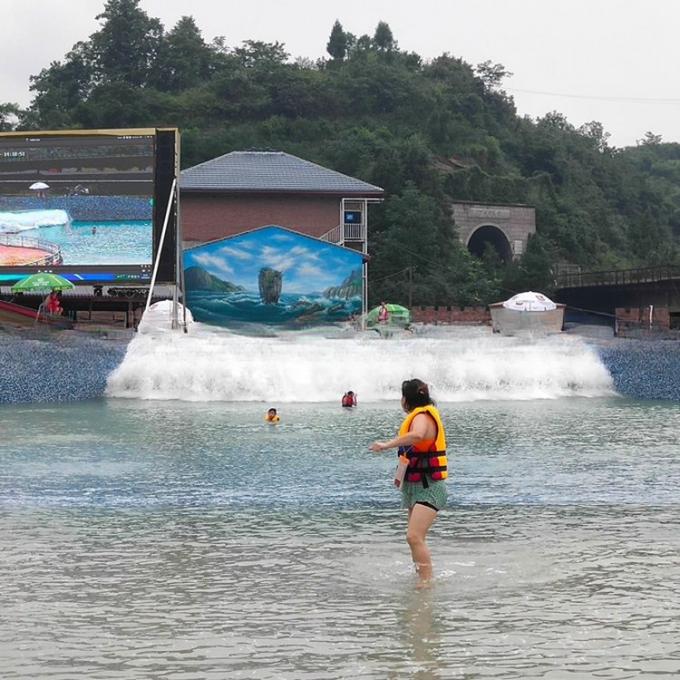 Artificial Tsunami Wave Pool Generator Customized Aqua Park Equipment 0