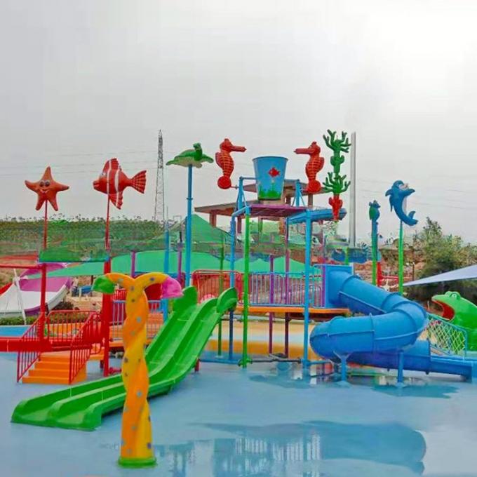 Weather Resistance Water Splash Park Equipment For Swimming Pool Sturdy Structure 3