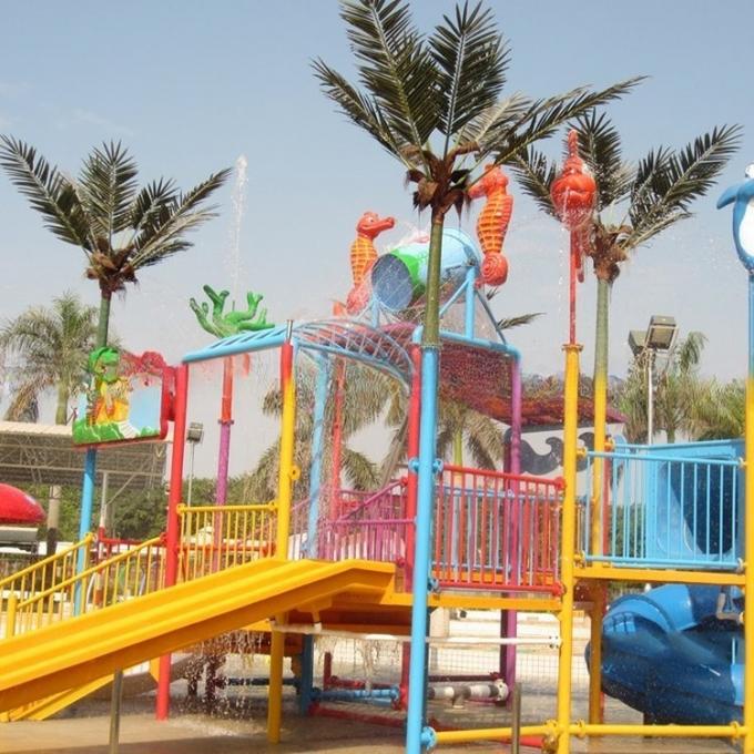 Oxidation Resistant Aquatic Playground Equipment With Open Straight Water Slide 1