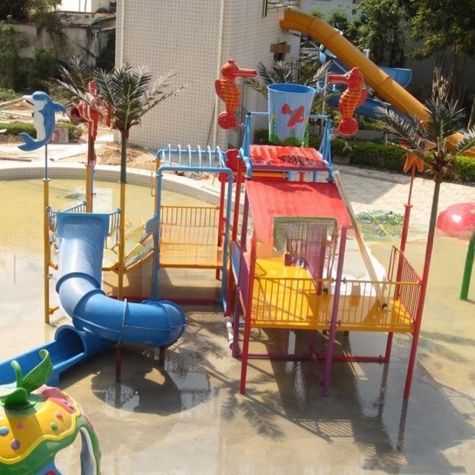 Oxidation Resistant Aquatic Playground Equipment With Open Straight Water Slide 2
