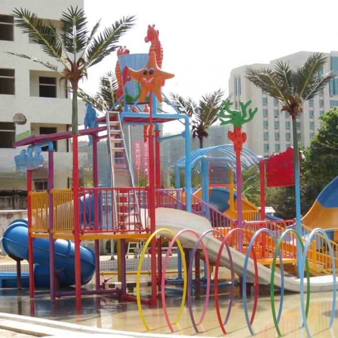 Oxidation Resistant Aquatic Playground Equipment With Open Straight Water Slide 3
