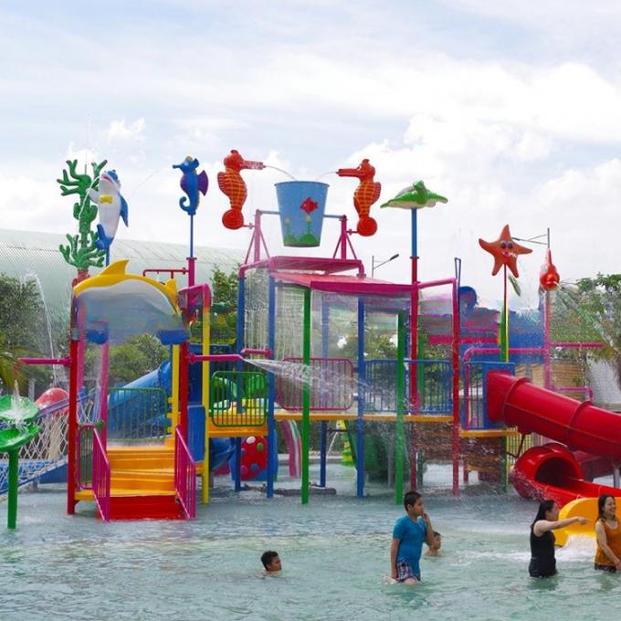 Awesome Splash Water Playground Theme Park Rides 13.5m*9.5m*7m 0