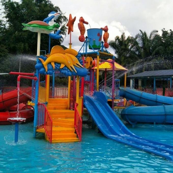 Awesome Splash Water Playground Theme Park Rides 13.5m*9.5m*7m 3