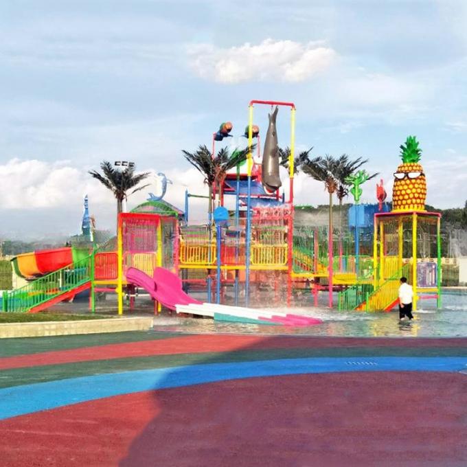 Fiberglass Commercial Water Park Playgrounds Customized 12m Height 1