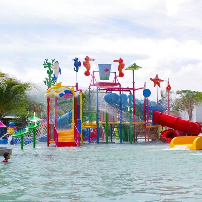 Popular Attractive Outdoor Splash Water Playground With Fountains SGS 0