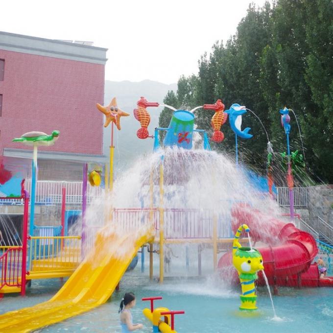Popular Attractive Outdoor Splash Water Playground With Fountains SGS 3