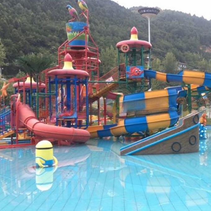 15m Height Large Splash Water Playground Fiberglass Water Play House OEM 3