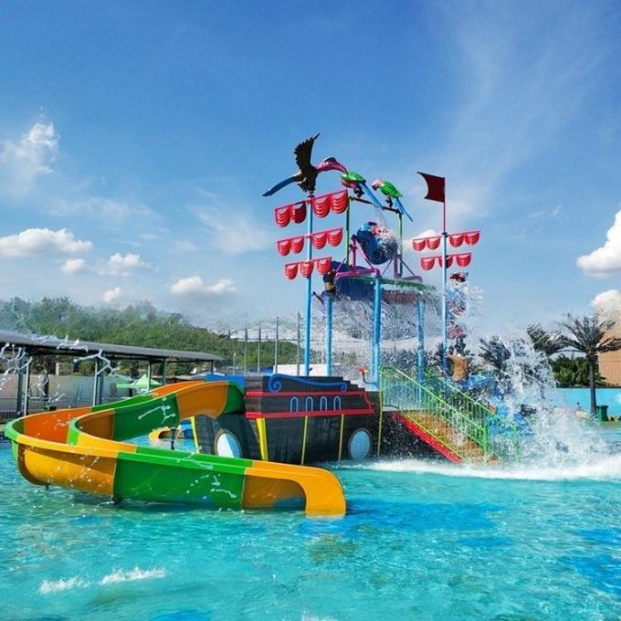 Fiberglass Water Park Pirate Ship Play Equipment Pirate For Water Park 2