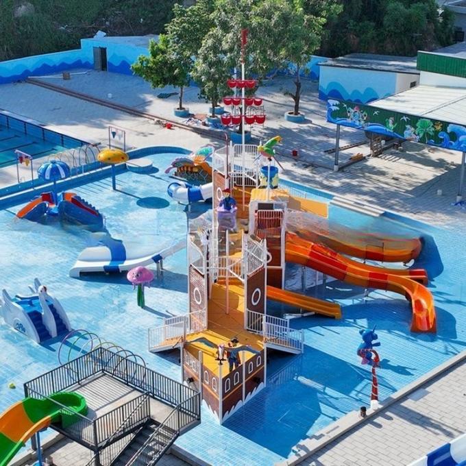 Fiberglass Large  Water Park Pirate Ship Equipment Customized 1