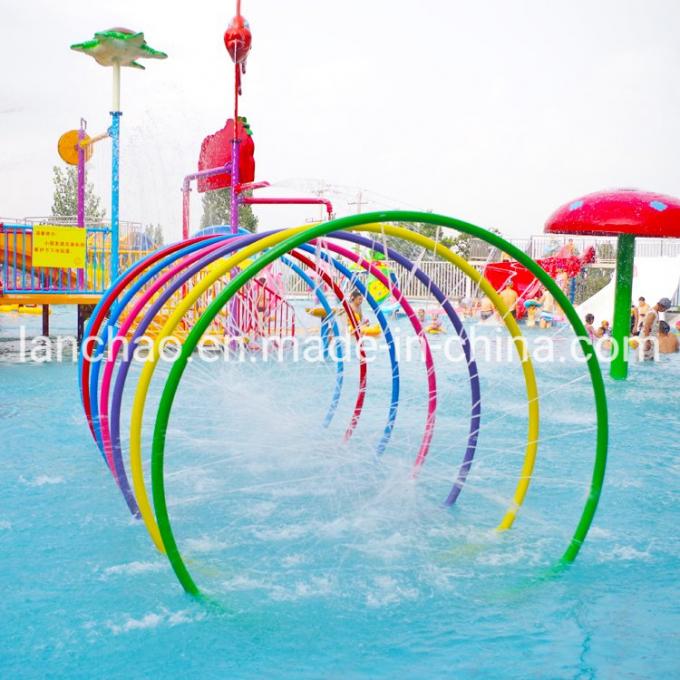 Fiberglass Apple Water Park Buckets House For Children Water Park 3